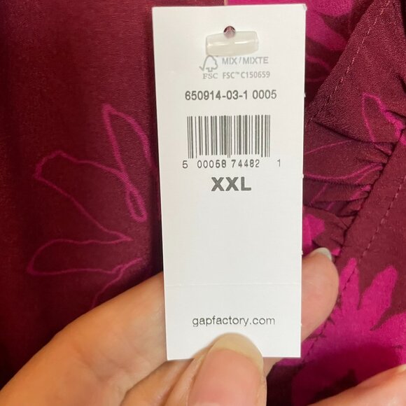 Gap Ruffled Floral Summer Top Blouse - Picture 6 of 7